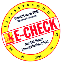 E-Check - Plakette