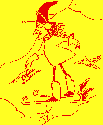 Die skifahrende Hexe (ein Klassiker :-)